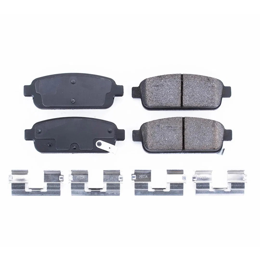 17-1468 – POWERSTOP Brake Pad, FMSI Number D1468 Ceramic Brake Pads Set Of 4 With Stainless Steel Hardware